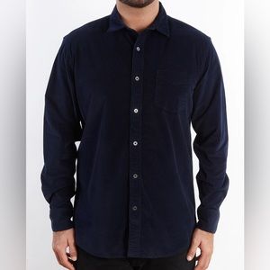 Nicoby Navy Cord Button Down Shirt